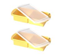 2 Units Huge Ice Storage Holders with Attachable Covers Perfect for Cold Coffee and Seasonal Drinks Microwave Safe Freezer Tray