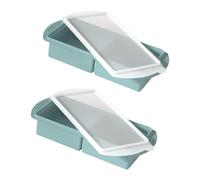 2 Units Huge Ice Storage Holders with Attachable Covers Perfect for Cold Coffee and Seasonal Drinks Microwave Safe Freezer Tray
