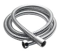 2 UR DOOR 1.2 Metre Flexible Shower Bath Hose - Durable, Leakproof, High Pressure, Anti-Kink Replacement Hose for Bathroom Showers, Silver,