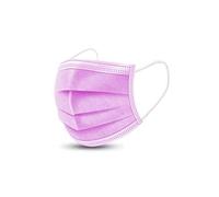 2 UR DOOR 100 Pack Protective Disposable Face Masks 3-Ply Facial Cover with Elastic Ear Loops, Comfortable Universal 3D Design for Regular Use, Home, Office - Pink