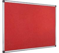 2 UR DOOR 60 cm x 45cm Aluminium Frame Felt Notice Pin Board - Notice Board Bulletin Frame for Office, School, Bedroom, Memo, and Home (Red)