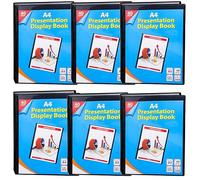 2 UR DOOR A4 Display Presentation Book - 40 Pockets, 80 Views Portfolio - Acid-Free Copy Safe, Durable PP Material Polly Pocket - Plastic Wallets Folder Project Book (Pack of 6)
