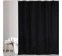 2 ur door - Black shower curtains bathroom Polyester fabric Shower Curtain Mould and Mildew Resistant (180 x 180 cm)
