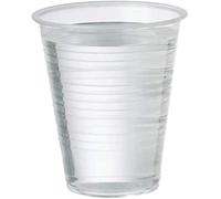 2 UR DOOR Disposable Clear Plastic Cups 100-Pack - 7oz (180ml) for Travel, Weddings, Parties, Picnics, Wine, Juice, Desserts, Vending, and Cold Drinks, Transparent, White