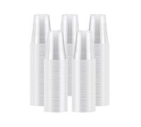 2 UR DOOR Disposable Clear Plastic Cups 100-Pack - 7oz (180ml) for Travel, Weddings, Parties, Picnics, Wine, Juice, Desserts, Vending, and Cold Drinks