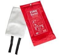 2 UR DOOR Flame-Retardant Fire Blanket for Home and Kitchen Safety - Compact, Lightweight Emergency Fire Suppression Tool - Versatile Heat-Resistant Fire Guard for Caravans, Garages, and More - 1 Pack