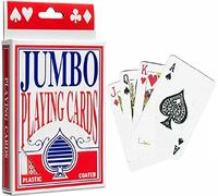 2 UR DOOR Jumbo Large Playing Cards Deck for 52 Game, Family Party, Poker Nights, Indoor, Outdoor, Garden, BBQ and Xmas- Plastic Coated Giant Card (12 x 8.50 x 0.1 CM)