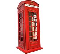 2 UR DOOR Red Phone Booth Money Box Bank Souvenir - Die Cast Zinc London Souvenir with Union Jack, Collectible with Easy Access Cap for Kids and Adults - Distinctive Size: 14x6x6cm