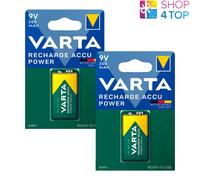 2 VARTA RECHARGE ACCU POWER 9V HR22 BATTERY NiMH 200mAh E-BLOCK TRANSISTOR NEW