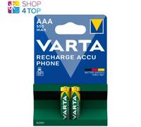 2 VARTA Recharge Battery Phone AAA Batteries Lr03 550Mah Nimh 1.2V Hr03 2Bl New