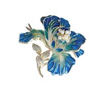2. Vintage-Inspired Floral Rhinestone Brooch Sparkling Alloy Accessory For Formal & Daily Outfits Alloy Pin