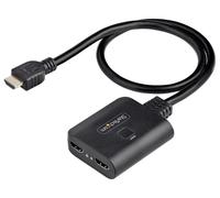 2 Way 4K 60Hz Digital A/V Cable 2.0 Splitter with Built-in Digital A/V Cable Cab