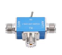 2 Way Antenna Coaxial Switch, 100W 1-30MHz Aluminum Alloy for Ham Radio | Relay Signal Between Two Radios, Heavy Duty Metal Housing, Durable for Base Station Use