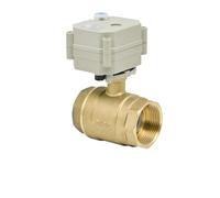 2 Way Brass 1-1/4'' DN32 Metal Gear Motorized Valves AC/DC 9V 12V 24V 3/7 Wires TF32-B2 Series Automated Ball Valves(Indicator,NPT_AC DC 9V-24V_CR202)