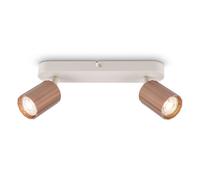 Briloner - Ceiling Light with Grooves, Adjustable, GU10, max. 9 W, Ceiling Spotlight, Ceiling Lights for Living Room, Ceiling Light Lounge, Ceiling Lights for Hallways, Bedroom, 28 cm, Coffee