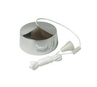 2 Way Chrome Effect Bathroom Pull Cord Ceiling Switch