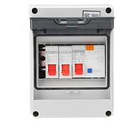 2 Way Consumer Unit Circuit Breaker Panel, IP65 Protective Plastic, 40Amp 30mA RCD with 2 MCB, 6A and 16A, Main Isolator Switch for Garage Caravan Workshop