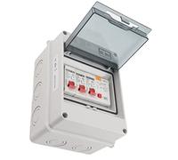 2 Way Consumer Unit Leak Protection Switch Circuit Breaker Panel for Garage Caravan 40A 30mA RCD 2MCB 6a16A