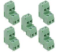 2 Way Double Decker Rising Clamp 3.81mm Terminal Block 15A (Pack of 5)