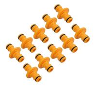 2 Way Double Male Hose Pipe Water Connector Quick Release Repair Joiner 10pc