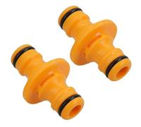2 Way Double Male Hose Pipe Water Connector Quick Release Repair Joiner 2pc