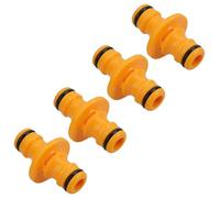2 Way Double Male Hose Pipe Water Connector Quick Release Repair Joiner 4pc