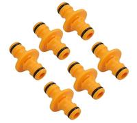 2 Way Double Male Hose Pipe Water Connector Quick Release Repair Joiner 6pc