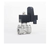 2 Way Electric Solenoid Valve with Timer 24v 220v 12v 1/2 N/C Stainless Steel HIgh Temperature 150 for Water Oil Gas(NPT_230VAC_120DEGREE CENTIGRADE)