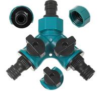 2 Way Hose Pipe Connector, Garden Hose Splitter Tap Splitter Y-Splitters Connection with Individual On/Off Valves Garden Hosesplitter, 2 Way Gardening Water Pipe Connectors for Irrigation,Kitchen