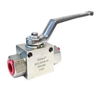 2-Way Hydraulic Ball Valve 3/8" BSP - 500 Bar / 7250 PSI - Heavy-Duty Steel Hydraulic Shut-Off Valve with Mounting Holes - High Pressure Inline Flow Control