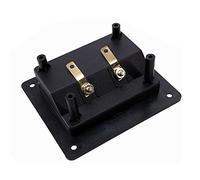 2 Way Junction Box Terminal Binding Post Square Screw Cup Connection Subwoofer Plug Pole Cement Black Wire Terminal Block Plate