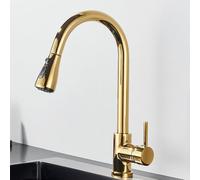 2 Way Kitchen Faucet Touch Single Handle Mixer 360° Swivel Hot & Cold Water Chrome Finish Modern Design for Sink Easy Installation