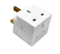 2 Way Multi Plug Adapter 13A Double Plug Adapter UK Plug Extention Plug Extension Socket 3 Pin Plug Outlet Extender Compact Power Extension Multi Socket Plug for Computer Laptop TV & Accessories.