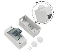 2-Way Outdoor Waterproof Junction Box with Transparent PC Cover, IP65 Rated, 63A Current Capacity, ABS+PC Material, for Household Distribu