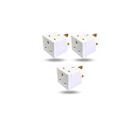2 Way Plug Adaptor -13A Multi Plug Adaptor Extensions - Double Adapter Plug UK - Wall Plug Extension Double Socket 2 Way UK 3 Pin Plug Adaptor
