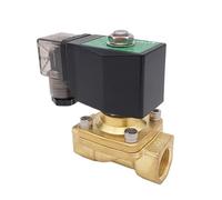 2 Way Pneumatic Brass Water Solenoid Valve Zero Pressure Start G3/4" 220V AC Orifice 20mm Normal Close PU-20 with Plug Type(DC12V)