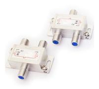 2 Way Port Aerial F Connector Splitter Signal Coaxial Distribution