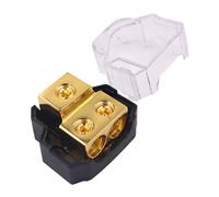 2 Way Power Distribution Block for Car Audio for RV ATV Vehicles Sturdy Copper, 4.35x3.95x3.3cm