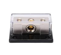 2 Way Power Distribution Block Zinc Alloy Universal 1 In 2 Out 0GA to 4GA Splitter for Car Audio Boat RV