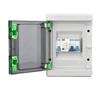 2 Way RCD Consumer Unit: PRITOK Circuit Breaker Consumer Unit, 63 Amp 30mA with 6 x MCBs 6 Amp and 32 Amp, Ideal for Garage, Caravan, Shed, Workshop