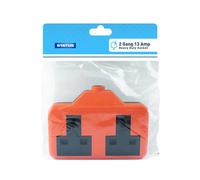 2-Way Re-Wireable Plastic Socket Block - Orange