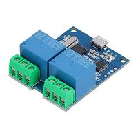 2 Way Relay Module 5V 10A Durable Control Switch, USB Intelligent Design with LED Indicators - Overcurrent and Protection, for Automation and Electronics