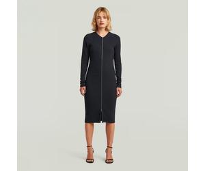 2 Way Slim Rib Dress - Dark blue - Women XXS