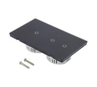 2 Way Smart Touch Switch for Home Automation with For Tuya App and Voice Assistant 220V 10A for Various Lamp Types (3 Gang 2Way)
