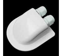 2-Way Solar Cable Guide Connection Box for, RV, Caravan & Boat Roof Mounts - Weatherproof ABS Enclosure with Dual 2.5-6 mm² Cable Gla(White)