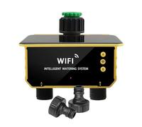 2-Way Solar Wifi-Compatible Water Timer Garden Irrigation Tap Solenoid Valve Controller Tuya Smart Life APP Long-Range Control(BSP (EU l Asia l AU))