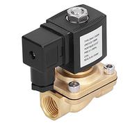 2 Way Solenoid Valve Brass Electric Normally Closed Pipeline Control Valve, G1/2in Thread for Air Water Oil Gas, High Sensitivity with Leakproof Design (DC 12V)