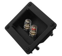 2-Way Speaker Binding Post Junction Box with Simple Installation and Plastic Build, Designed for Loudspeaker Box DIY Assembly