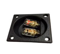 2-Way Speaker Box Cup Connector Subwoofer Banana Terminal Square Screw Type Crystal Copper Speaker Sound Binding Post