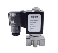 2 Way SS304 high Temperature steam hot Water Piston Solenoid Valve 1/8 1/4" 110V AC Orifice 2.5/3/4mm Normal Close FKM(1/4",Orifice 2.5MM_AC220V)